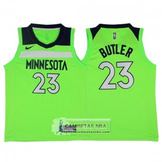 Camiseta Autentico Timberwolves Butler 2017-18 Verde