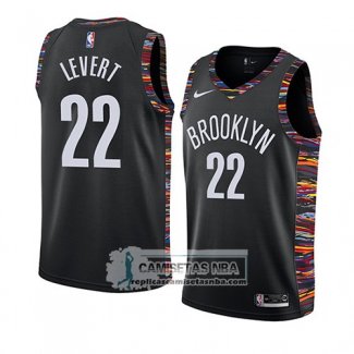 Camiseta Brooklyn Nets Caris Levert Ciudad 2018-19 Negro