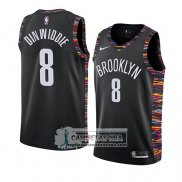 Camiseta Brooklyn Nets Spencer Dinwiddie Ciudad 2019 Negro