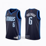 Camiseta Dallas Mavericks Kristaps Porzingis Earned 2020-21 Azul