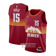 Camiseta Denver Nuggets Nikola Jokic Ciudad 2020-21 Rojo