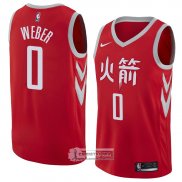 Camiseta Houston Rockets Briante Weber Ciudad 2018 Rojo