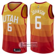 Camiseta Jazz Joe Johnson Ciudad 2017-18 Oro