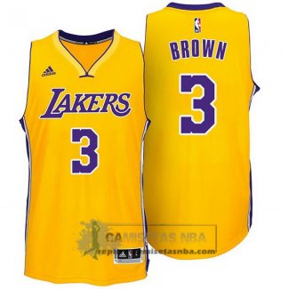Camiseta Lakers Brown Amarillo