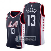 Camiseta Los Angeles Clippers Paul George Ciudad 2019 Negro