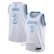 Camiseta Los Angeles Lakers Anthony Davis Ciudad 2020-21 Blanco