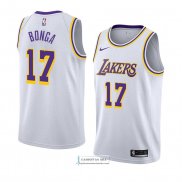 Camiseta Los Angeles Lakers Isaac Bonga Association 2018-19 Blan