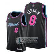 Camiseta Miami Heat Meyers Leonard Ciudad Negro