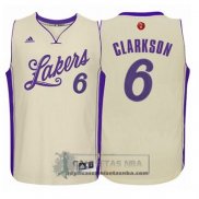 Camiseta Navidad Lakers Clarkson 2015 Blanco