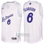 Camiseta Navidad Lakers Jordan Clarkson 2016 Blanco