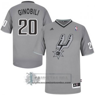 Camiseta Navidad Spurs Ginobili 2013 Gris