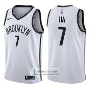 Camiseta Nets Jeremy Lin Association 2017-18 Blanco