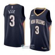 Camiseta New Orleans Pelicans Omer Asik Icon 2018 Azul