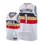 Camiseta New Orleans Pelicans Zion Williamson Earned 2019-20 Blanco