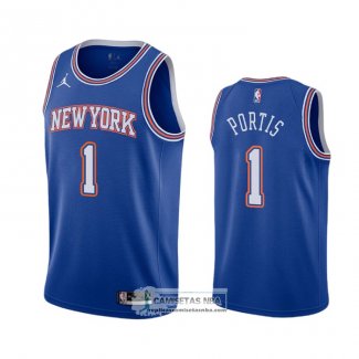 Camiseta New York Knicks Bobby Portis Statement 2020-21 Azul