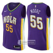Camiseta Pelicans E'twaun Moore Ciudad 2017-18 Violeta