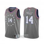 Camiseta Philadelphia 76ers Norvel Pelle Ciudad 2019-20 Gris