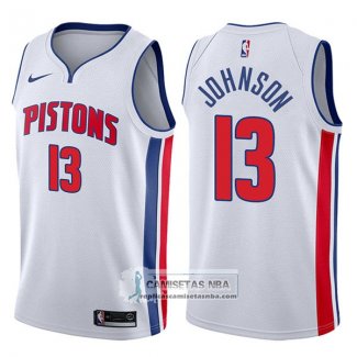 Camiseta Pistons Brice Johnson Association 2017-18 Blanco
