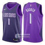 Camiseta Suns Devin Booker Ciudad 2017-18 Violeta