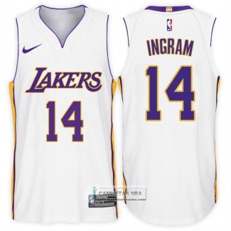 Camiseta Autentico Lakers Ingram 2017-18 Blanco