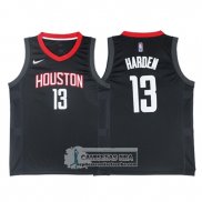 Camiseta Autentico Rockets Harden 2017-18 Negro