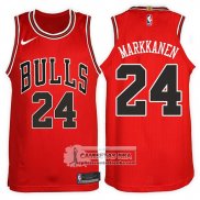 Camiseta Bulls Lauri Markkanen 2017-18 Rojo