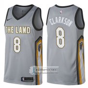 Camiseta Cavaliers Jordan Clarkson Ciudad 2017-18 Gris