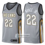 Camiseta Cavaliers Larry Nance Jr. Ciudad 2017-18 Gris