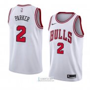 Camiseta Chicago Bulls Jabari Parker Association 2018 Blanco