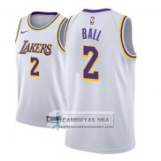 Camiseta Lakers Lonzo Ball Association 2018-19 Blanco