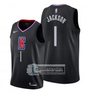 Camiseta Los Angeles Clippers Reggie Jackson Statement 2019-20 Negro