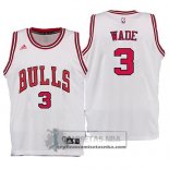 Camiseta Nino Bulls Wade Blanco