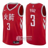 Camiseta Rockets Chris Paul Ciudad 2017-18 Rojo