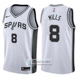 Camiseta Spurs Patty Mills Swingman Association 2017-18 Blanco