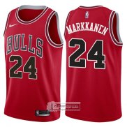 Camiseta Autentico Bulls Markkanen 2017-18 Rojo