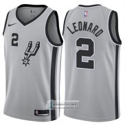 Camiseta Autentico Spurs Leonard 2017-18 Gris
