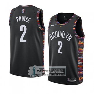 Camiseta Brooklyn Nets Taurean Prince Ciudad 2019 Negro