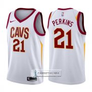 Camiseta Cavaliers Kendrick Perkins Association 2017-18 Blanco