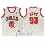 Camiseta Chicago Bulls Bape Mitchell & Ness 1997-98 Gris