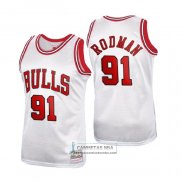 Camiseta Chicago Bulls Dennis Rodman Mitchell & Ness 1997-98 Blanco