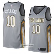 Camiseta Cleveland Cavaliers John Holland Ciudad 2018 Gris