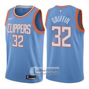 Camiseta Clippers Blake Griffin Ciudad 2017-18 Azul