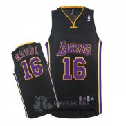 Camiseta Lakers Gasol Negro Purpura
