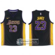 Camiseta Lakers Lebron James 2017-18 Negro