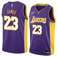 Camiseta Lakers Lebron James Statement 2017-18 Violeta