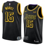 Camiseta Lakers Moritz Wagner Ciudad 2017-18 Negro