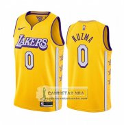 Camiseta Los Angeles Lakers Kyle Kuzma Ciudad Edition Amarillo