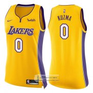 Camiseta Mujer Lakers Kyle Kuzma Icon 2017-18 Amarillo