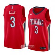 Camiseta New Orleans Pelicans Omer Asik Statement 2018 Rojo