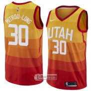 Camiseta Utah Jazz Naz Mitrou-Long Ciudad 2018 Amarillo